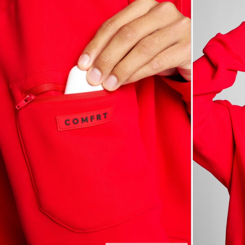 NWT Comfrt Airplane Travel Hoodie -Crimson Size Med - Picture 4 of 6
